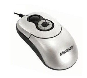 MOUSE USB PRATA/PRETO - MULTILASER